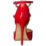 Rot Lack 13 cm AMUSE-25 High Heels Pumps für Männer