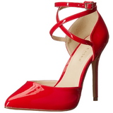 Rot Lack 13 cm AMUSE-25 High Heels Pumps für Männer