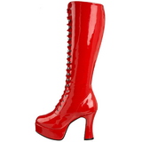 Rot Lack 13 cm ELECTRA-2020 High Heels Damenstiefel für Männer