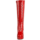 Rot Lack 13 cm ELECTRA-2020 High Heels Damenstiefel für Männer