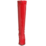 Rot Lack 13 cm SEDUCE-2000 High Heels Damenstiefel für Männer