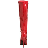 Rot Lack 13 cm SEDUCE-2000 High Heels Damenstiefel für Männer