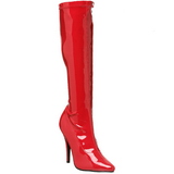 Rot Lack 13 cm SEDUCE-2000 High Heels Damenstiefel für Männer