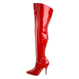 Rot Lack 13 cm SEDUCE-3010 Overknee Stiefel für Männer