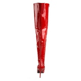 Rot Lack 13 cm SEDUCE-3010 Overknee Stiefel für Männer