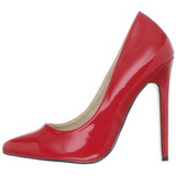 Rot Lack 13 cm SEXY-20 spitze pumps mit stiletto absatz