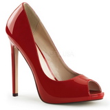 Rot Lack 13 cm SEXY-42 Klassische Pumps Schuhe Damen