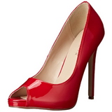 Rot Lack 13 cm SEXY-42 Klassische Pumps Schuhe Damen