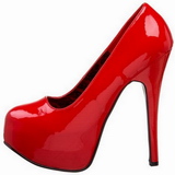 Rot Lack 14,5 cm Burlesque BORDELLO TEEZE-06 Plateau Pumps