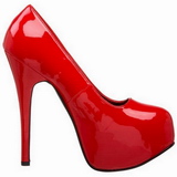 Rot Lack 14,5 cm Burlesque BORDELLO TEEZE-06 Plateau Pumps