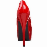 Rot Lack 14,5 cm Burlesque BORDELLO TEEZE-06 Plateau Pumps