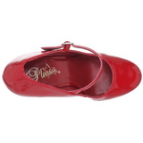 Rot Lack 15 cm PLEASER DELIGHT-687 Plateau Pumps