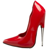 Rot Lack 15 cm SCREAM-01 Damen Pumps Stiletto Absatz