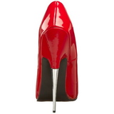 Rot Lack 15 cm SCREAM-01 Damen Pumps Stiletto Absatz