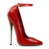 Rot Lack 16 cm DAGGER-12 Damen Pumps Stiletto Absatz