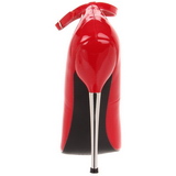 Rot Lack 16 cm DAGGER-12 Damen Pumps Stiletto Absatz