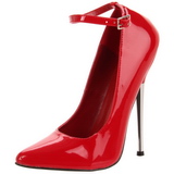 Rot Lack 16 cm DAGGER-12 Damen Pumps Stiletto Absatz