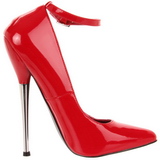 Rot Lack 16 cm DAGGER-12 Fetish Damen Pumps Schuhe