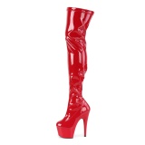 Rot Lack 18 cm ADORE-3000 Overknees Damenstiefel