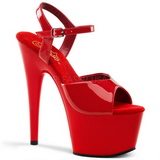 Rot Lack 18 cm ADORE-709 Plateau High Heels