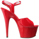 Rot Lack 18 cm ADORE-709 Plateau High Heels