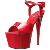 Rot Lack 18 cm ADORE-709 Plateau High Heels