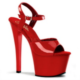 Rot Lack 18 cm Pleaser SKY-309 Plateau High Heels