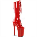 Rot Lack 23 cm Pleaser INFINITY-2020 Plateau Stiefel Damen