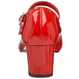 Rot Lack 5 cm SCHOOLGIRL-50 Klassische Pumps Schuhe Damen