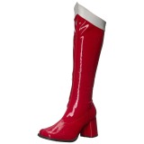 Rot Lack 7,5 cm Funtasma GOGO-306 Damen Stiefel