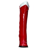 Rot Lack 7,5 cm Funtasma GOGO-306 Damen Stiefel