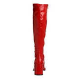 Rot Lack 7,5 cm GOGO-300 High Heels Damenstiefel für Männer
