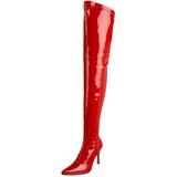 Rot Lack 9,5 cm LUST-3000 overknee high heels stiefel