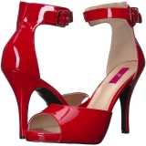 Rot Lackleder 12,5 cm EVE-02 grosse grössen sandaletten damen