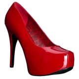 Rot Lackleder 14,5 cm Burlesque TEEZE-06W herren pumps für breite füsse