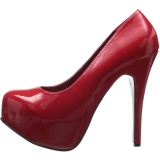 Rot Lackleder 14,5 cm Burlesque TEEZE-06W herren pumps für breite füsse