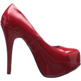 Rot Lackleder 14,5 cm Burlesque TEEZE-06W herren pumps für breite füsse