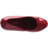 Rot Lackleder 14,5 cm Burlesque TEEZE-06W herren pumps für breite füsse