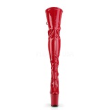 Rot Lackleder 20 cm FLAMINGO-3063 Overknee stiefel mit plateau