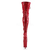 Rot Lackleder 20 cm FLAMINGO-3063 Overknee stiefel mit plateau