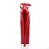 Rot Lackleder 25,5 cm BEYOND-087 extreme high heels - extreme plateau pumps