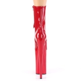 Rot Lackleder 25,5 cm BEYOND-1020 schnürstiefelette high heels - extreme plateaustiefeletten