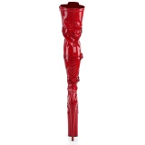 Rot Lackleder 25,5 cm BEYOND-3028 overknee high heels - extreme overknee stiefel