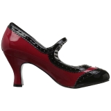 Rot Lackleder 7,5 cm JENNA-06 grosse grössen pumps schuhe