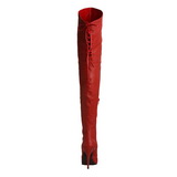 Rot Leder 13 cm LEGEND-8899 Overknee Stiefel für Männer