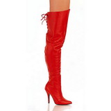 Rot Leder 13 cm LEGEND-8899 overknee high heels stiefel