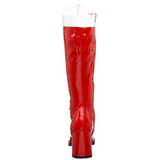 Rot Weiss 7,5 cm GOGO-305 Kniehoche Damen Stiefel