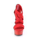 Rot elastisches band 15 cm DELIGHT-669 pleaser damenschuhe