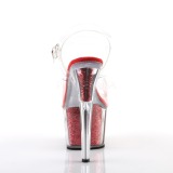 Rot glitter 18 cm Pleaser ADORE-708G pole dance high heels schuhe