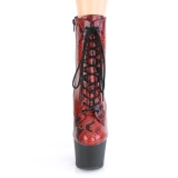 Rot schlangenmuster 18 cm ADORE-1020SP exotic pole dance stiefeletten